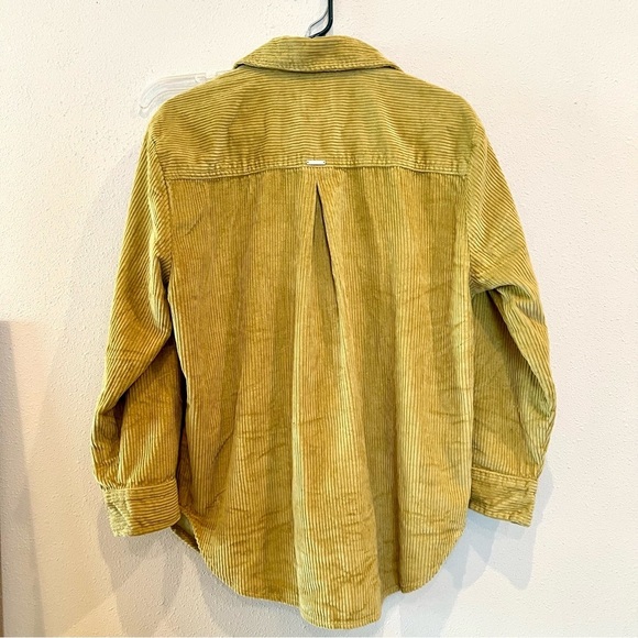 Billabong So Stoked Corduroy Shacket shirt jacket Kiwi oversized womens S cotton - Picture 9 of 11